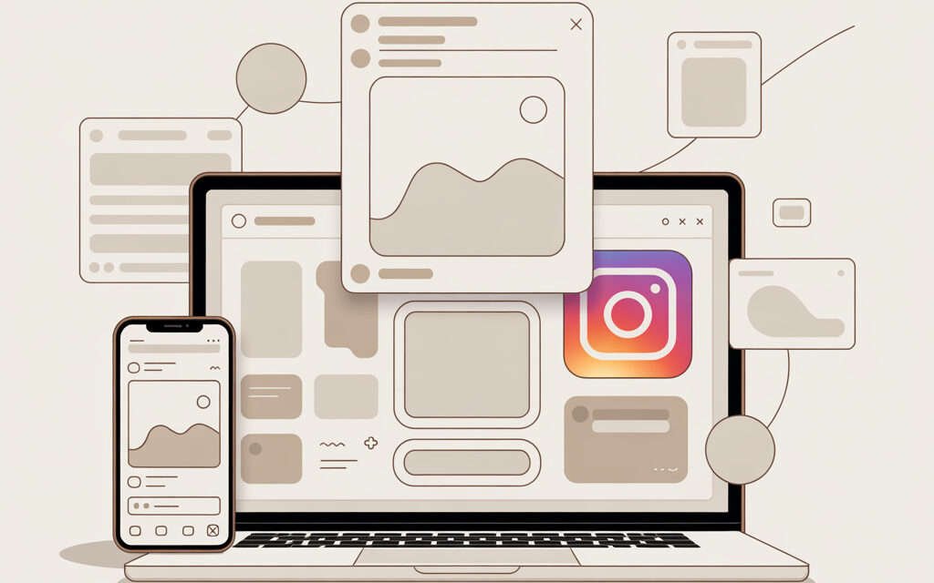 How to create a new post on Instagram from a computer